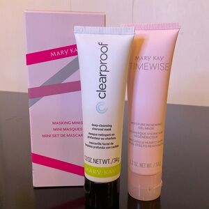Mary Kay Masking Minis Set of 2 Moisture Renewal Gel & Deep Cleansing Charcoal